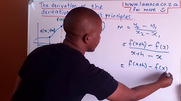 Deriving the formula for derivative from first principle