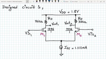 Analog VLSI Design Lecture 31.2b: MOS differential amplifier numerical Part 2b