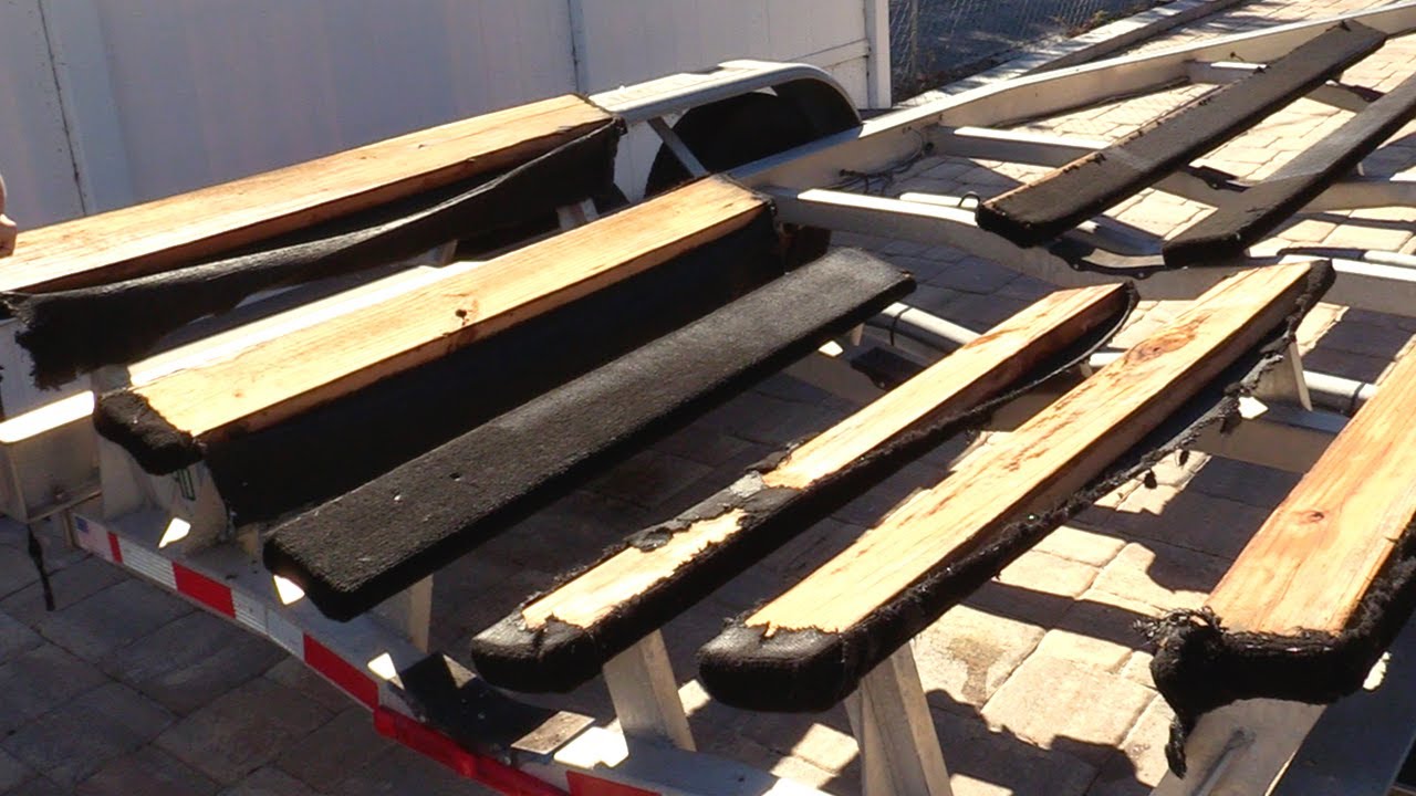 Boat Trailer Bunk Carpet Replacement Quick Easy Youtube