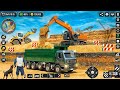 Heavy JCB Excavator &amp; Dumper truck driving game || Real City Road construction gameplay 🏗️🚧