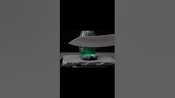 Can a Knife REALLY Slice Through an Emerald?#ASMR#Satisfying
