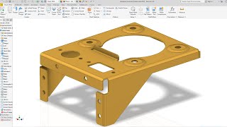 Autodesk inventor 2026 Create Sheet Metal Motor Bracket EXERCISE 128