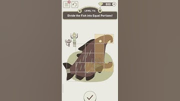 IQ Dungeon Level 116 Divide the Fish into Equal Portions! Full Gameplay Walkthrough  #gaming #puzzle