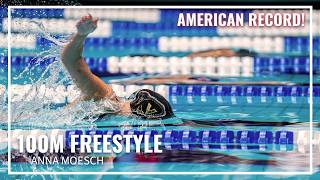 Anna Moesch Lowers Her American Record in 100M Freestyle | 2026 Toyota National Championships