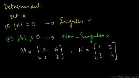 9 Math 1 1 5 SF Singular and Non singular Matrix in Urdu