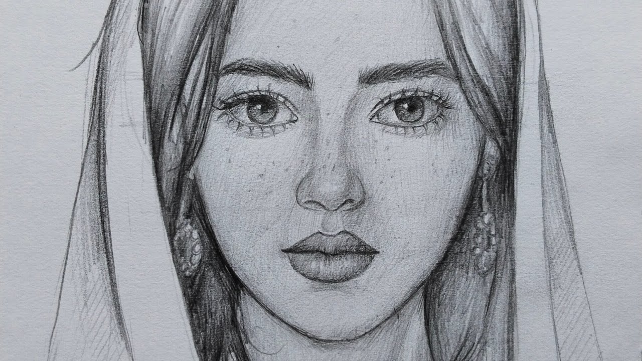 How to Draw Girl Face: Portrait Drawing Tutorial Using Loomis explain ...