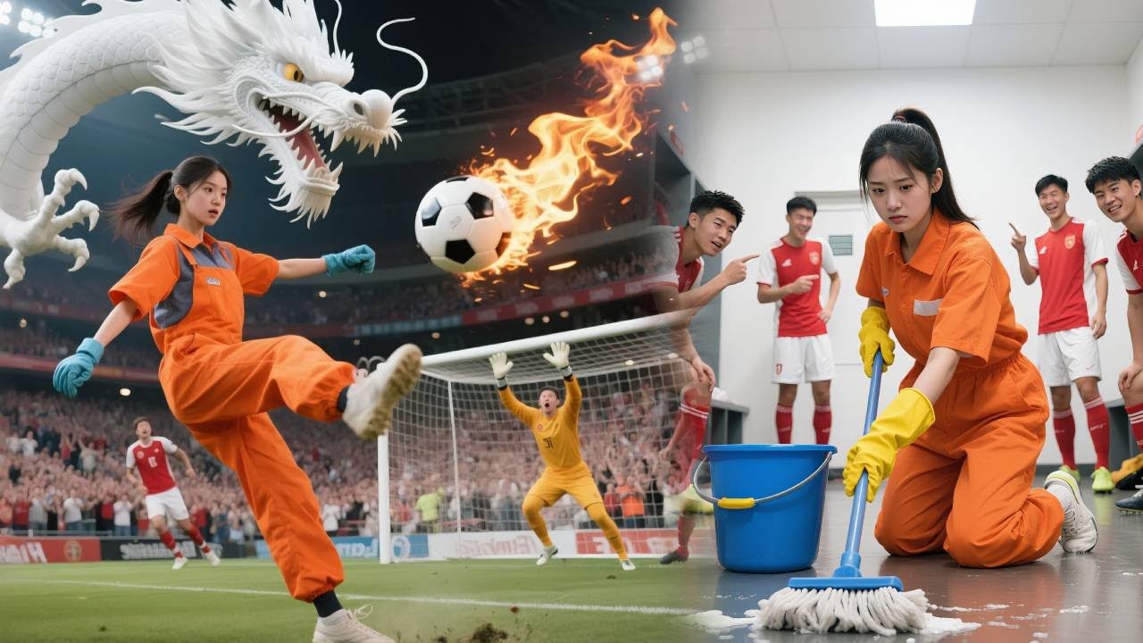 لاعبو الكرة احتقروا عاملة النظافة، ولم يعلموا أنها ملكة الكرة المتخفية! سجلت هدف الفوز ونالت مليوناً