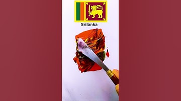 What color do mixed flags make? #srilanka #paintmixing #colormixing #satisfyingart #artvideo #shorts