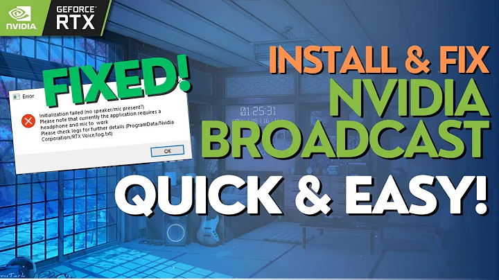 Aprimore seu Áudio: Configuração e Instalação Fácil do NVIDIA Broadcast