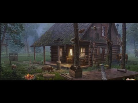 june's journey log cabin scene