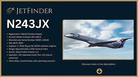 N243JX Embraer ERJ-145LR | JSX Semi-Private Jet Overview
