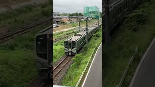 東北本線上り普通列車仙台行き、E721系と701系列車