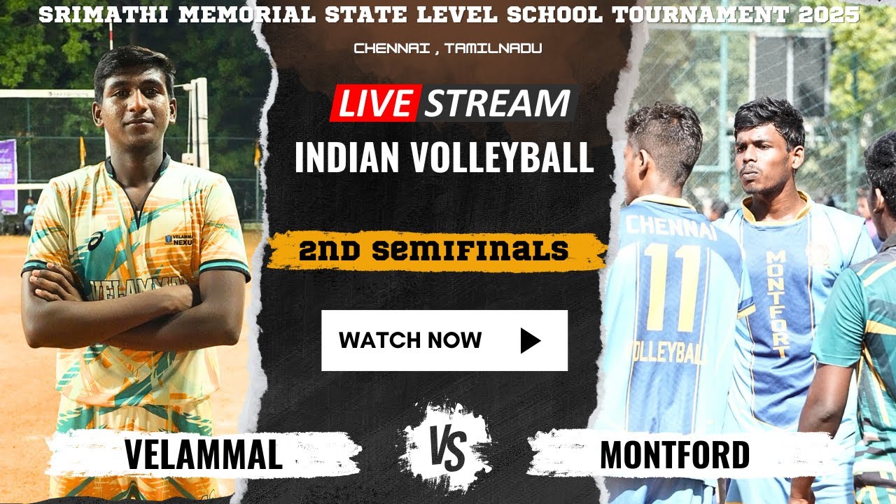 2nd Semifinals 🔥 Montford Vs Velammal | Srimathi Memorial Volleyball ...