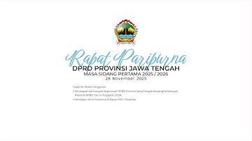 Persetujuan Raperda APBD 2026 - PARIPURNA 2025