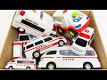救急車のミニカーが走る！緊急走行！サイレンあり☆Ambulance minicars run on a slope! Emergency driving test!