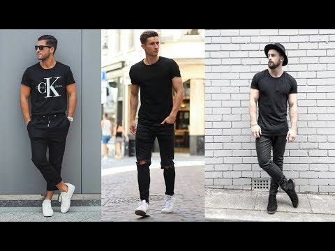 all black casual outfits mens