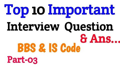 Interview Question Of Bar Bending Schedule ||BBS || IS Code