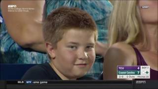 This kid got all the attention at a live baseball game