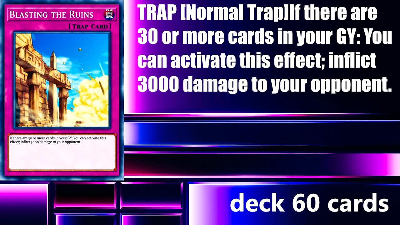 yugioh blasting the ruins deck blasting rubble