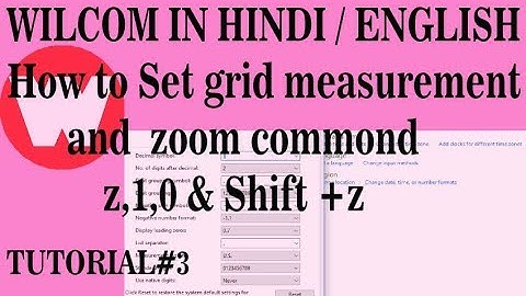 How to set grid measurement and  zoom command z,1,0 & Shift +z | Learn Wilcom  Software| Wilcom सीखे