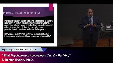 "What Psychological Assessment Can Do For You," F. Barton Evans, Ph.D.
