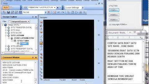 Membuat SCTN (SECTION) dengan command line di PDMS