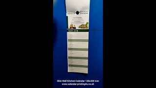 Slim Wall Kitchen Calendar for the Year 2019
