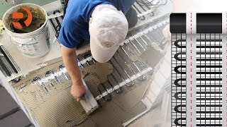 Anglies pluošto grindinio šildymo tinklelio montavimas