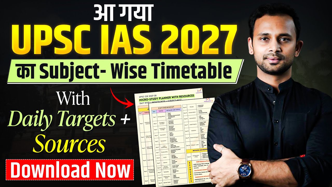 Download UPSC 2027 Micro Planner (With Daily Targets) | Subject Wise ...