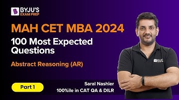MAHCET 2024 | 100 most expected MAHCET Questions | Abstract Reasoning | Part 1 | MAHCET #mbaexam