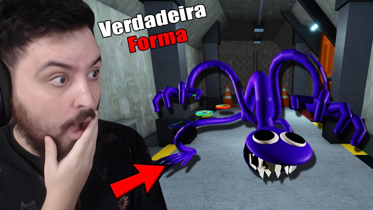 O MONSTRO ROXO SAIU DO DUTO E FOI REVELADO A VERDADEIRA FORMA DO ROXO DE RAINBOW  FRIENDS (Roblox)