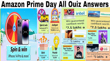 Amazon Prime Day All Quiz Answers today | Amazon today all Quiz Answers | 29 June 2023