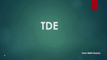 TDE  In Oracle Database Security