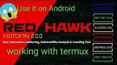 How To Install RED HAWK In Termux | How to Use Red Hawk | Vulnerability Scanning and Crawling