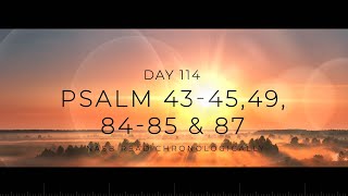 Day 114: Psalm 43-45, Psalm 49, Psalm 84-85, Psalm 87 | God’s Majesty and Protection