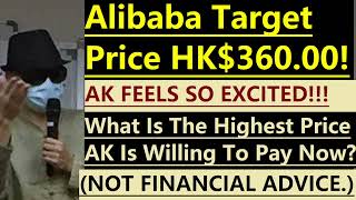 Alibaba's Target Price: HK$360! When? Highest Price I Am Willing To Pay? (Not Financial Advice.)