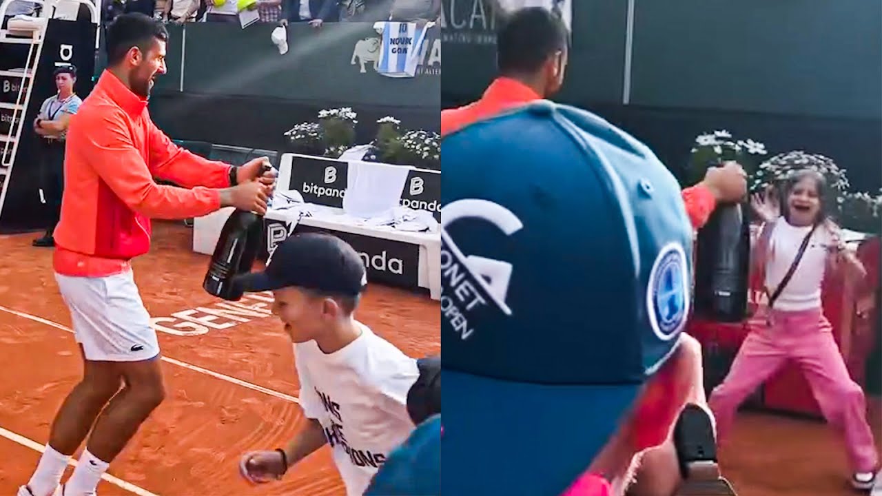 Djokovic Pranked His Kids with Champagne after His 100th Career Title | Geneva 2025