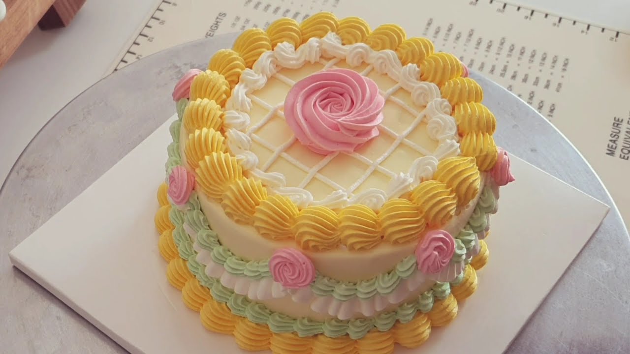 레터링케이크 만들기 빈티지케이크 💕 vintage cake making video/korean cake/korean dessert