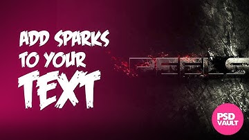 Photoshop Tutorial - Adding Fire Texture to Font to Create Sparkle Effect