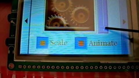 LCD TFT (drived by pic32) with touchscreen demo 2