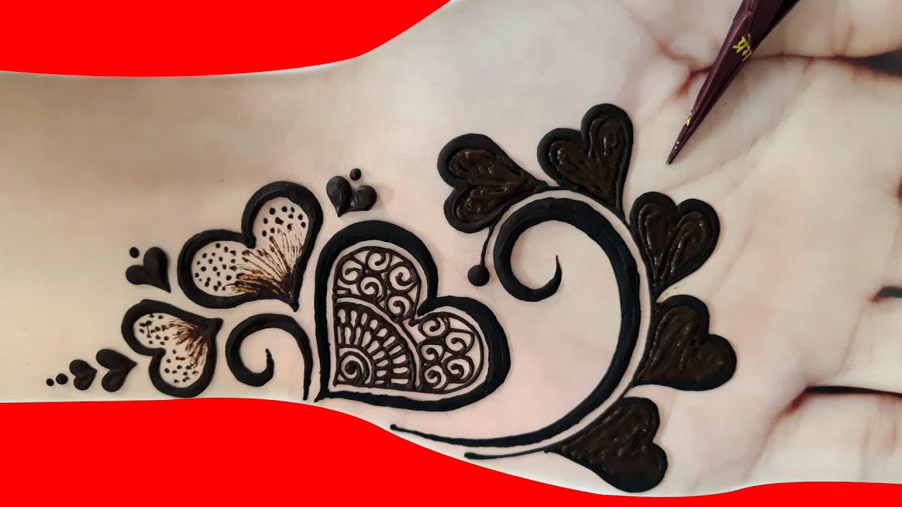 Discover 84+ heart mehndi designs front hand best - seven.edu.vn