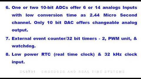 ERTS U2 5 Features of LPC 214X Family and Timer Unit