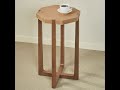 Exclusive Huxley Octagonal Dark Walnut and Weathered Oak Wood Accent Table