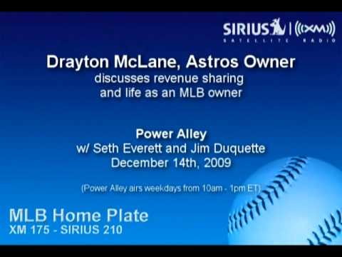 Drayton McLane, Houston Astros Owner discusses team ownership in this economy - SIRIUS|XM Radio