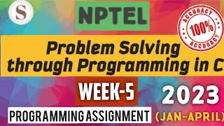 Problem solving through Programming In C || NPTEL week 5 Programming answers #nptel #skumaredu