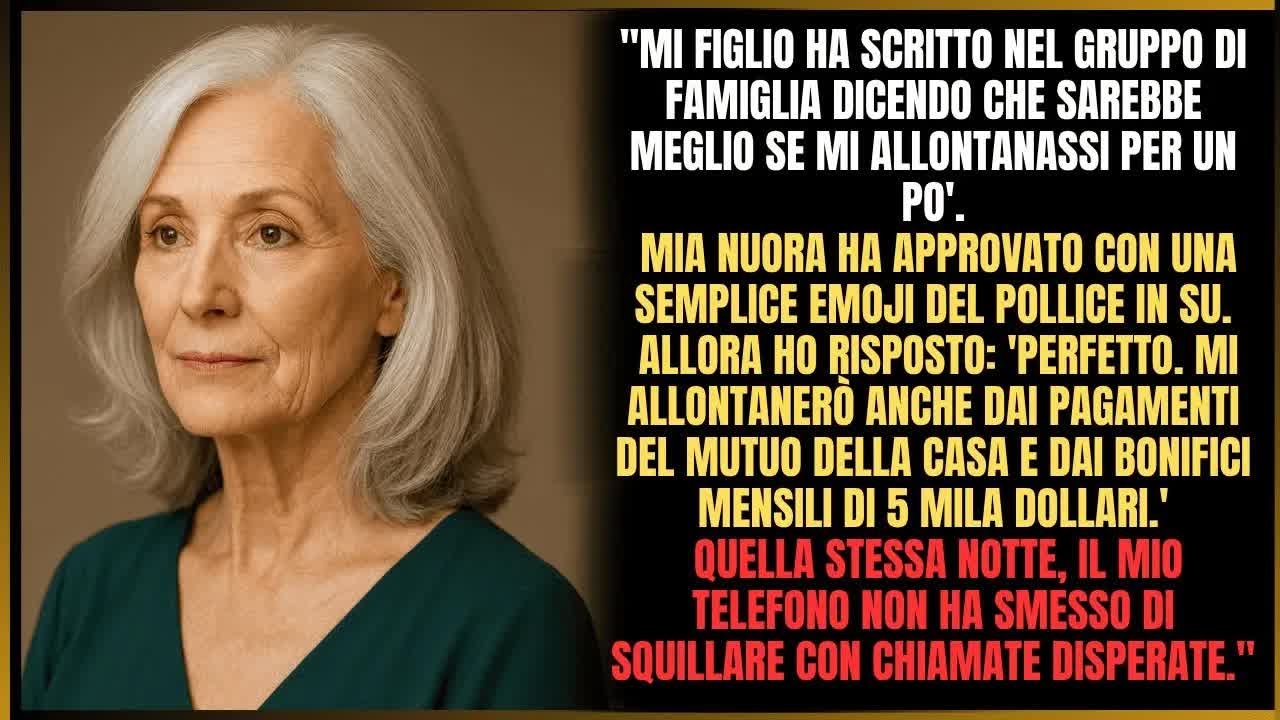 ＂Mio figlio ha scritto nel gruppo： è meglio che tu stia lontana per un po’ ＂