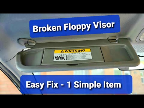 How To Fix Sun Visor - Broken Floppy - Binder Clip