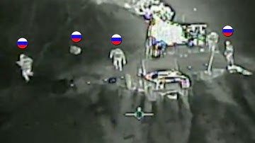 Russian troops tried to rescue their APC, but Ukrainian drones stopped them.