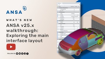 ANSA v25.x walkthrough: Main interface layout
