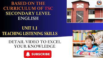 Teaching Listening Skills in Details || TSC Secondary Level Preparation for English Subject